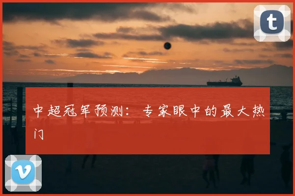 中超冠军预测：专家眼中的最大热门